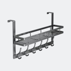 Over-Door Hook Rack with Shelf