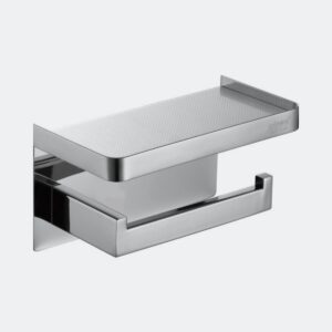 Toilet Roll Holder with Phone Shelf